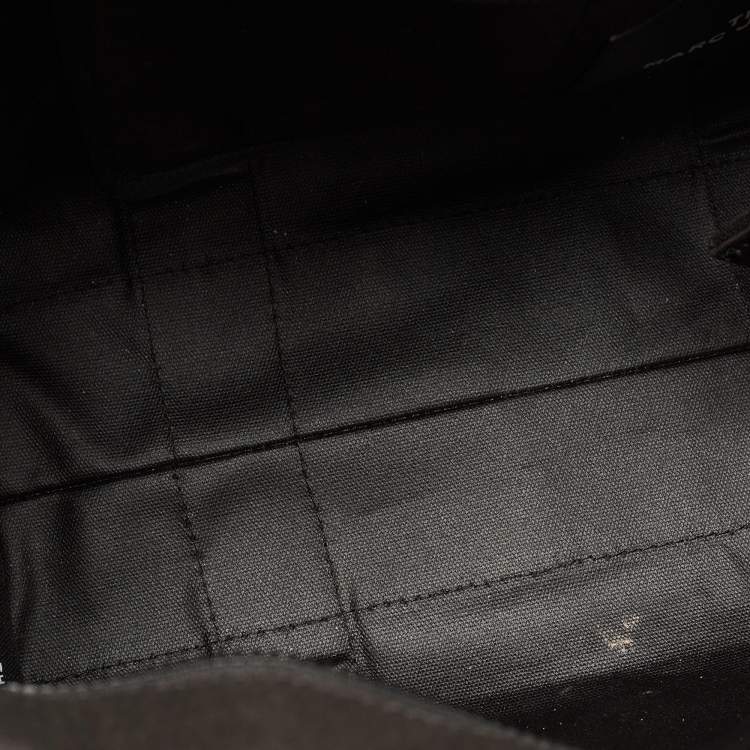 Pre Owned Marc Jacobs Black/White Canvas The Tote Logo Bag