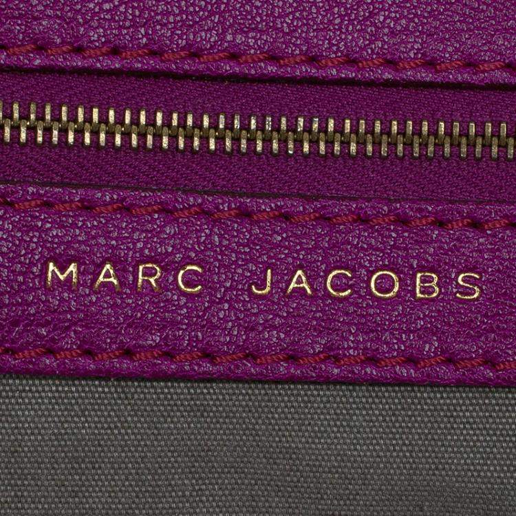 Pre Owned Marc Jacobs Purple Leather Paradise Little Janice Satchel