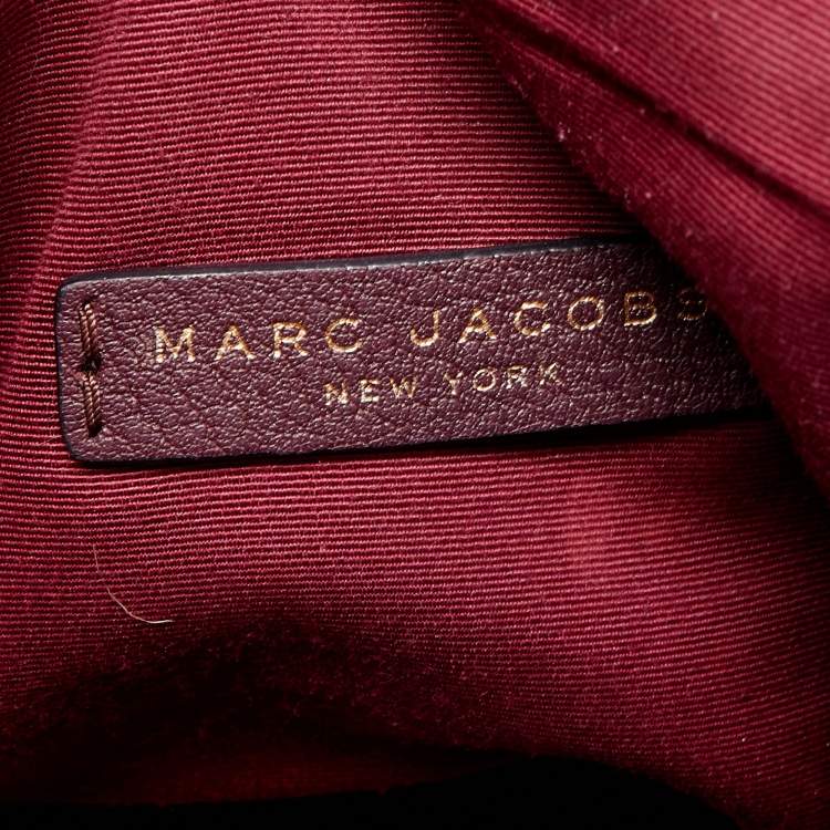 Pre Owned Marc Jacobs Plum Leather Mini Empire City Crossbody Bag