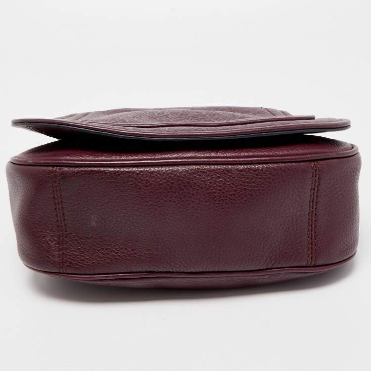 Pre Owned Marc Jacobs Plum Leather Mini Empire City Crossbody Bag