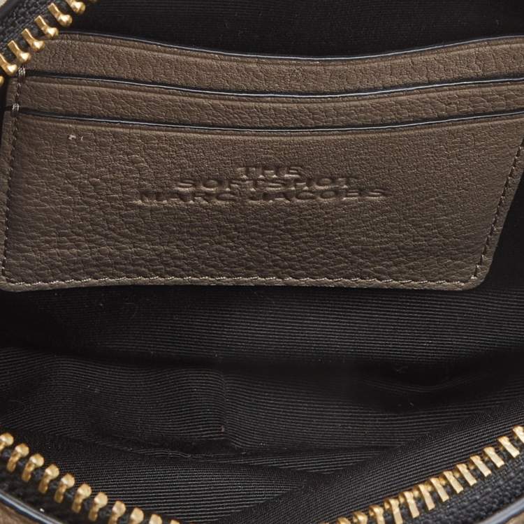 مملوكة مسبقًا Marc Jacobs Beige/Black Soft Leather Snapshot Crossbody Bag