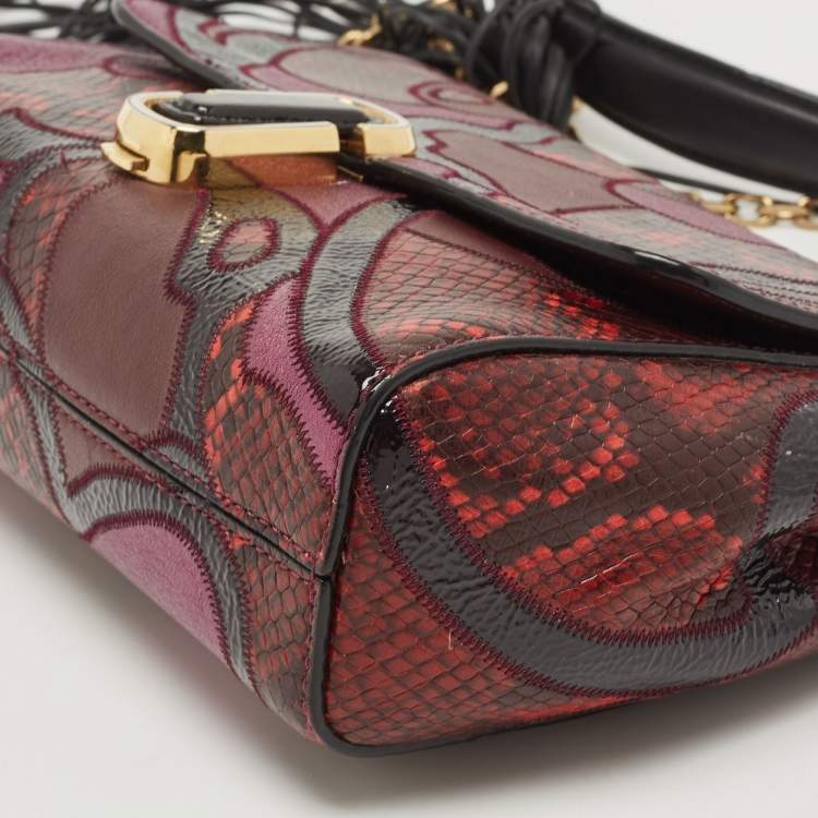 مملوكة مسبقًا Marc Jacobs Multicolor Python Embossed and Leather The J Marc Patchwork Shoulder Bag