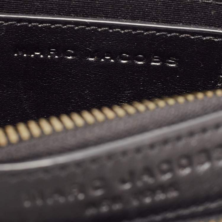 Pre Owned Marc Jacobs Black/Burgundy Velvet and Feather Snapshot Camera Crossbody Bag 