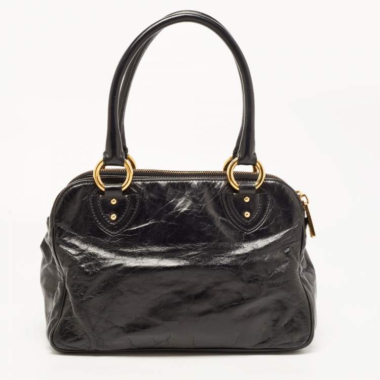 Pre Owned Marc Jacobs Black Leather Blake Satchel
