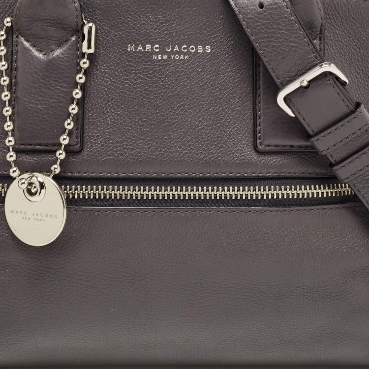 Pre Owned Marc Jacobs Dark Grey Leather Recruit East West Tote