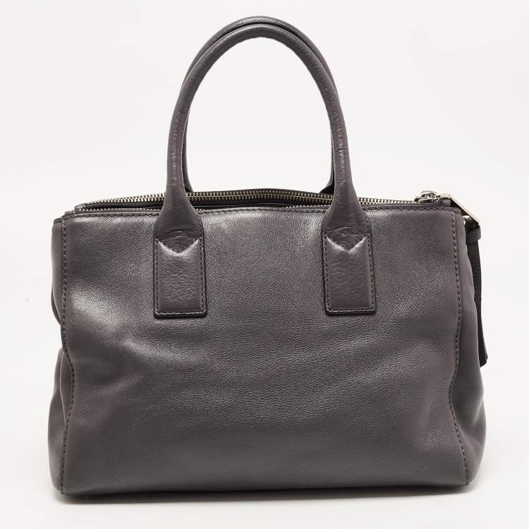 Pre Owned Marc Jacobs Dark Grey Leather Recruit East West Tote