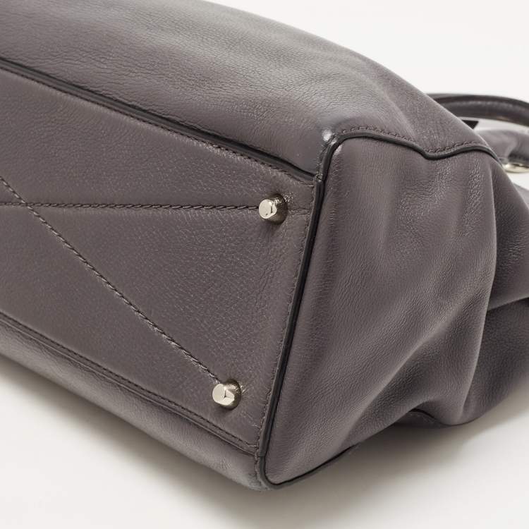 Pre Owned Marc Jacobs Dark Grey Leather Recruit East West Tote