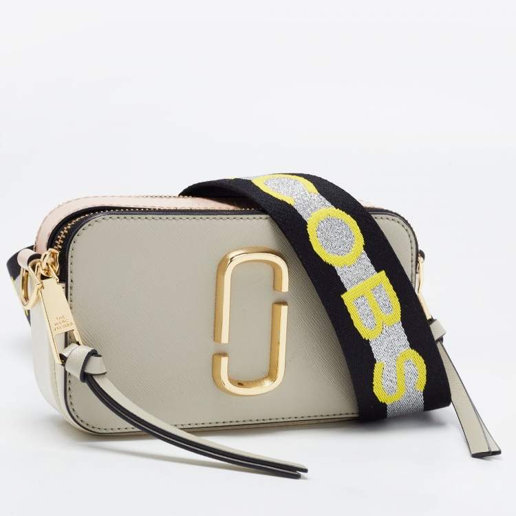 Pre Owned Marc Jacobs Tri Color Leather Snapshot Camera Crossbody Bag