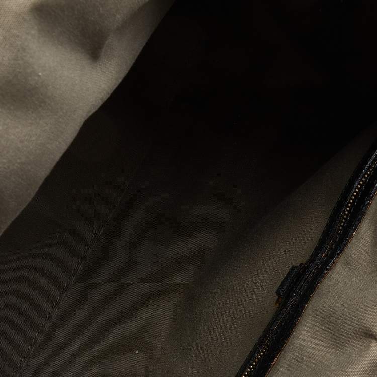 Pre Owned Marc Jacobs Black Snakeskin Embossed Leather Stam Satchel