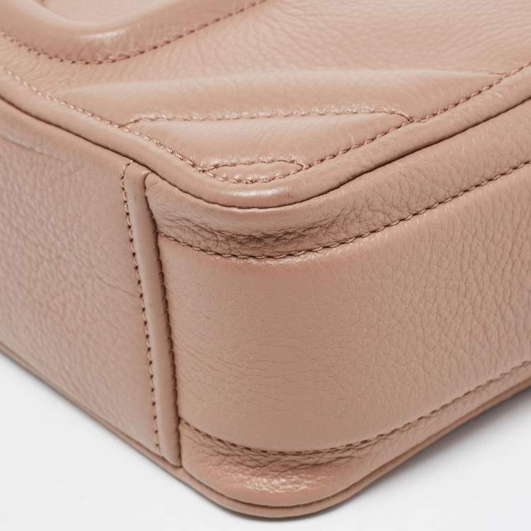 Pre Owned Marc Jacobs Beige Leather The Moto Shot 21 Crossbody Bag 