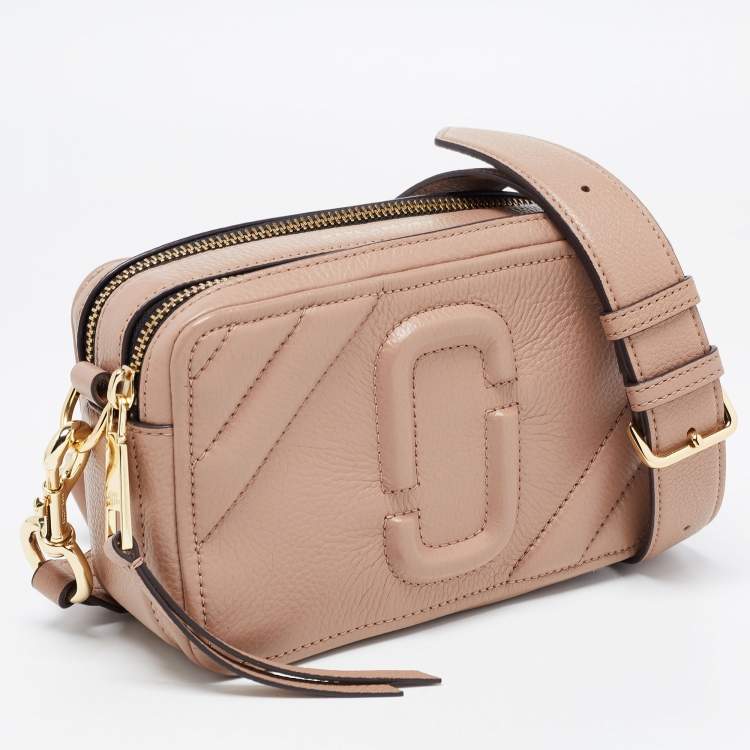 Pre Owned Marc Jacobs Beige Leather The Moto Shot 21 Crossbody Bag 