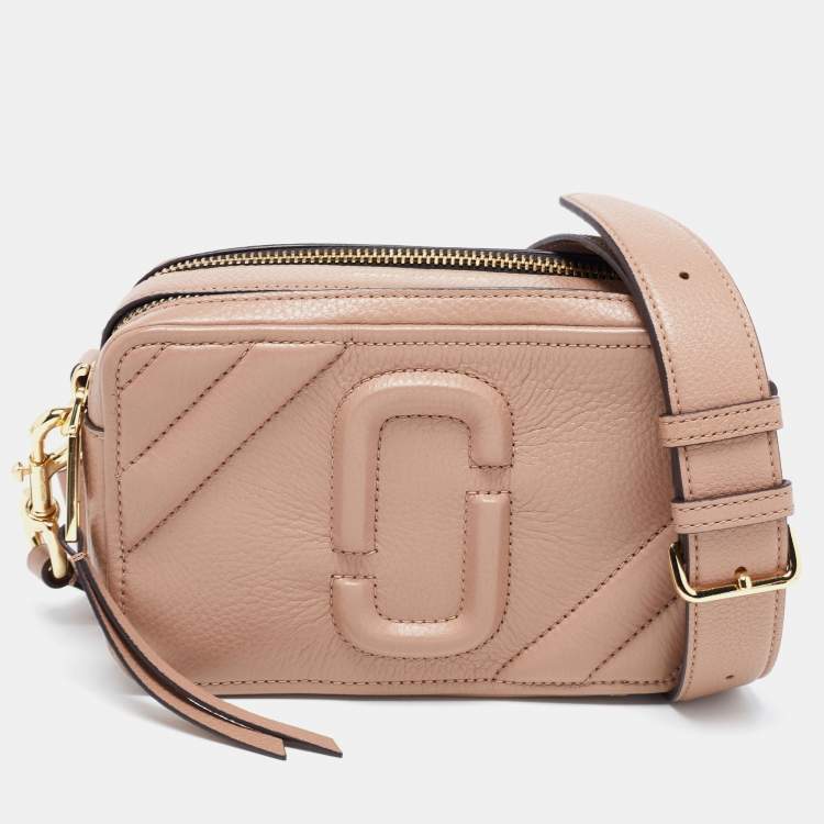 Pre Owned Marc Jacobs Beige Leather The Moto Shot 21 Crossbody Bag 
