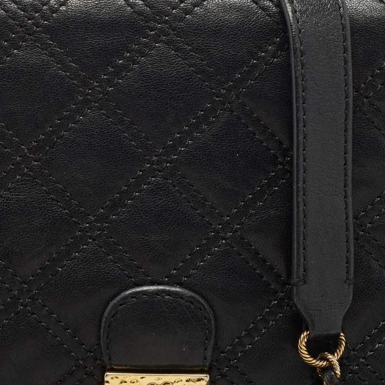 Pre Owned Marc Jacobs Black Quilted Leather Large Baroque Single Shoulder Bag