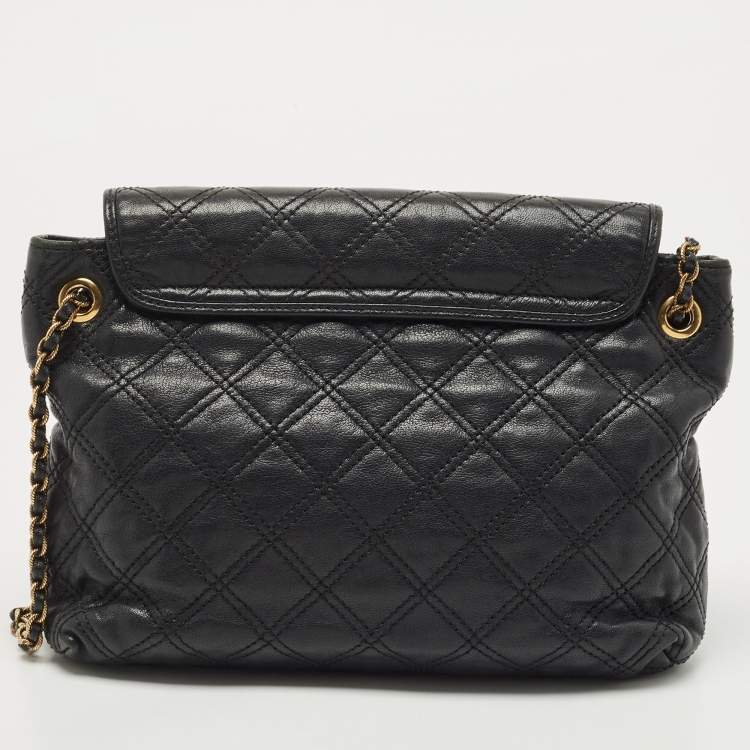 Pre Owned Marc Jacobs Black Quilted Leather Large Baroque Single Shoulder Bag