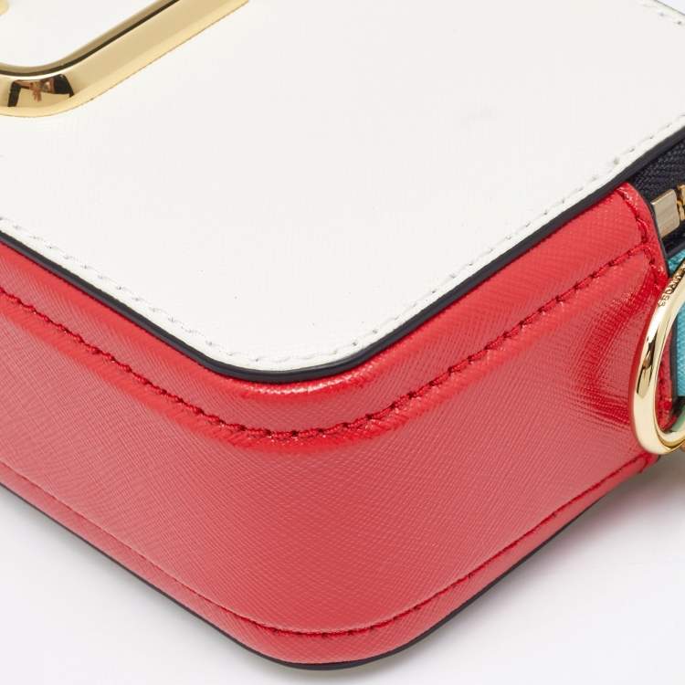 Pre Owned Marc Jacobs Tri Color Leather Snapshot Camera Crossbody Bag