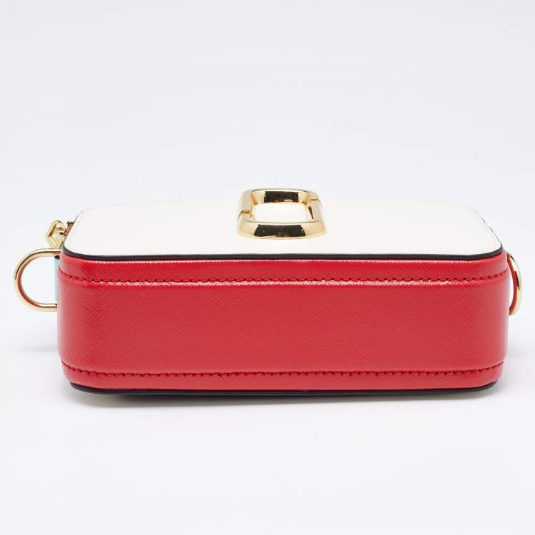 Pre Owned Marc Jacobs Tri Color Leather Snapshot Camera Crossbody Bag