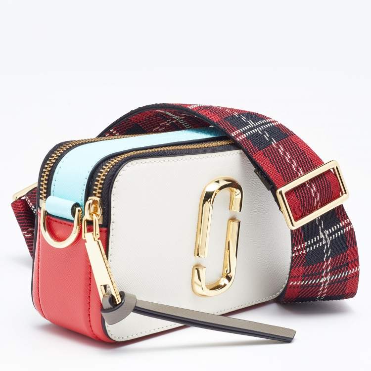 Pre Owned Marc Jacobs Tri Color Leather Snapshot Camera Crossbody Bag