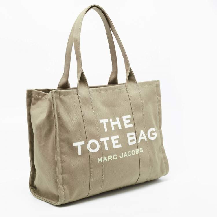 Pre Owned Marc Jacobs Khaki Green Canvas The Tote Bag 