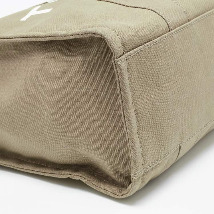 Pre Owned Marc Jacobs Khaki Green Canvas The Tote Bag 