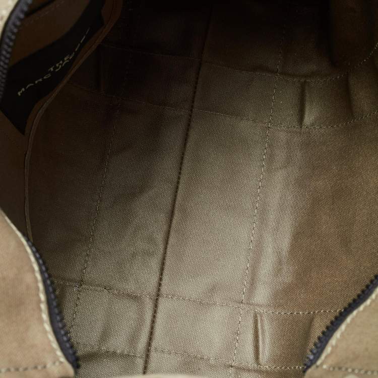 Pre Owned Marc Jacobs Khaki Green Canvas The Tote Bag 