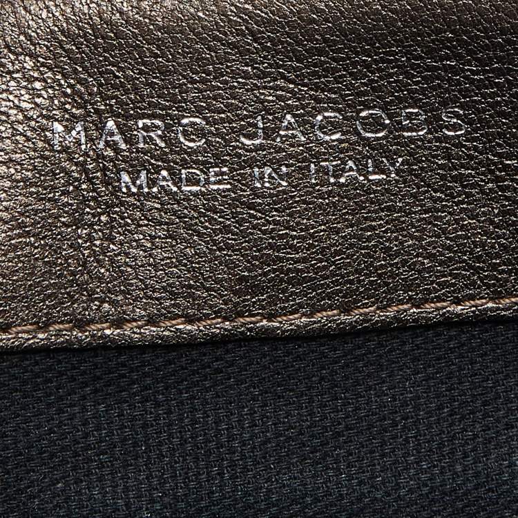 Pre Owned Marc Jacobs Metallic Quilted Leather Flap Shoulder Bag