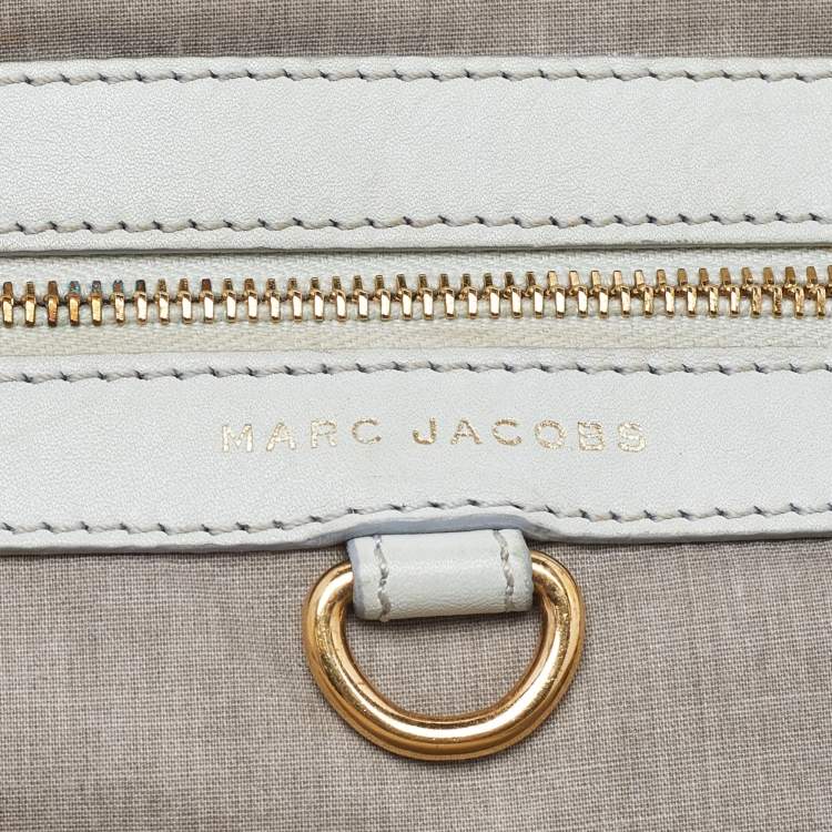 Pre Owned Marc Jacobs Ice Blue Quilted Leather Stam Satchel
