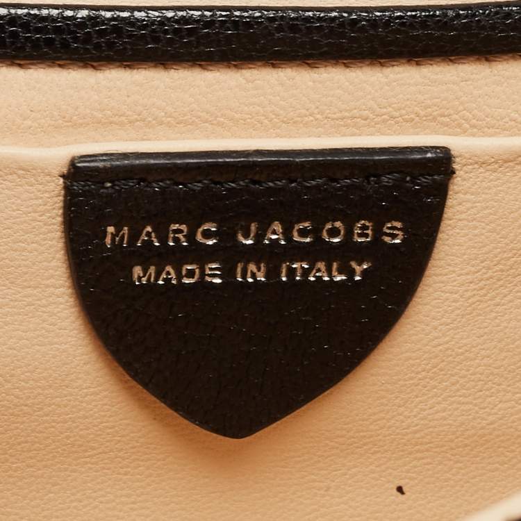 Pre Owned Marc Jacobs Black/White Stripe Sequins and Leather The Skunk Clutch