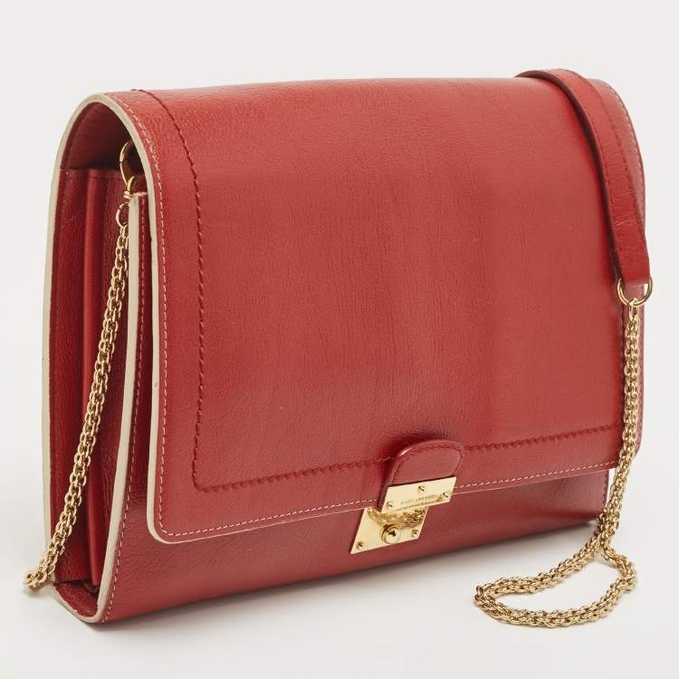 Pre Owned Marc Jacobs Rust Leather All In One Crossbody Bag