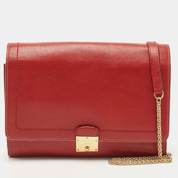 Marc Jacobs Leather Crossbody Bag - Red Crossbody Bags, Handbags