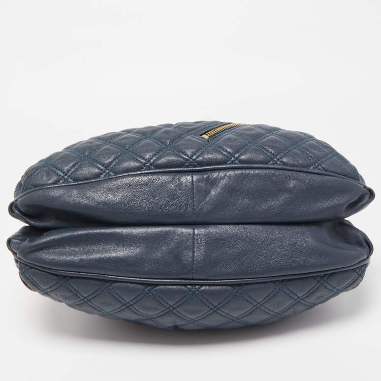 Pre Owned Marc Jacobs Blue Quilted Leather Small Cecilia Satchel