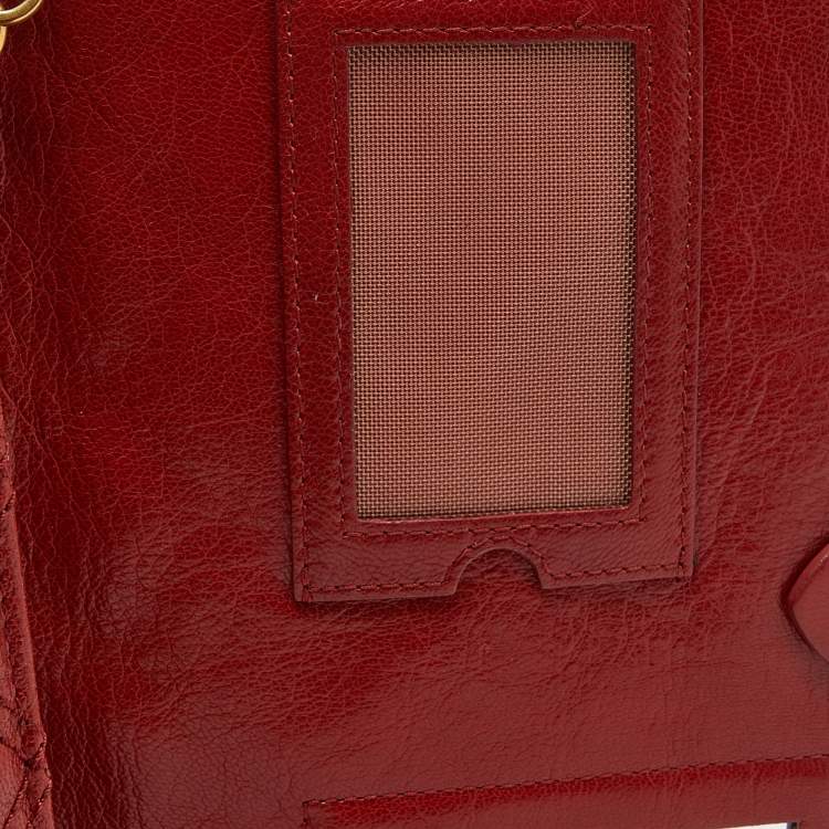 مملوكة مسبقًا Marc Jacobs Rust Quilted Leather Flap Chain Clutch