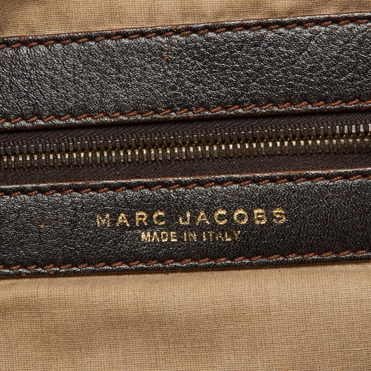 Pre Owned Marc Jacobs Dark Brown Quilted Leather Stam Bag