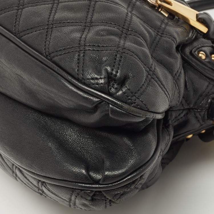 Pre Owned Marc Jacobs Black Quilted Leather Cecilia Bag