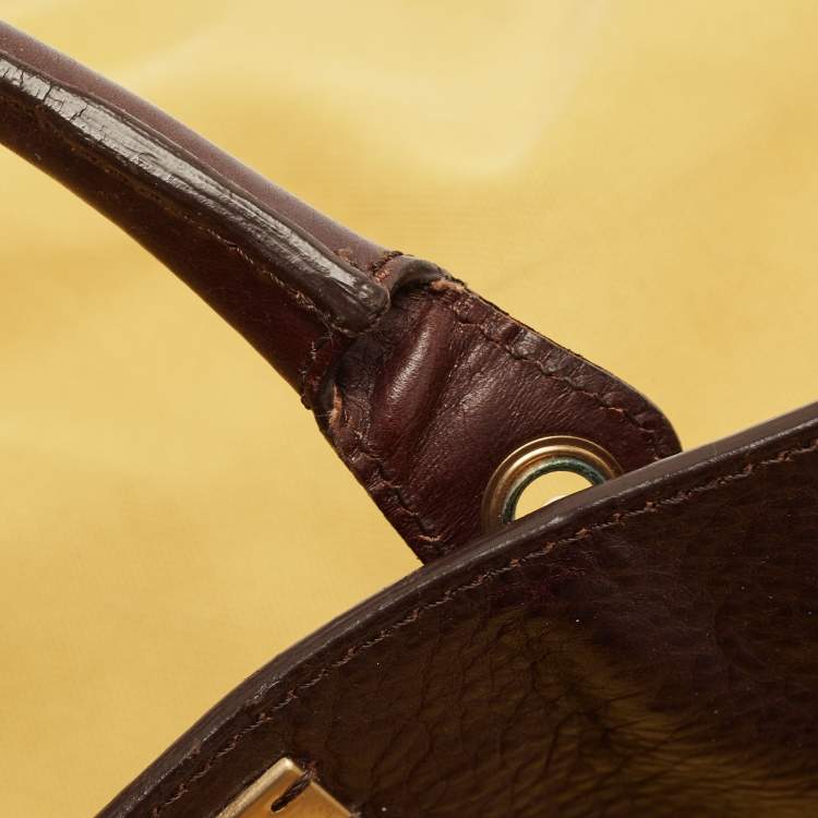 Pre Owned Marc Jacobs Ebony/Yellow Canvas and Leather Robert Duffy Bag on Bag Tote