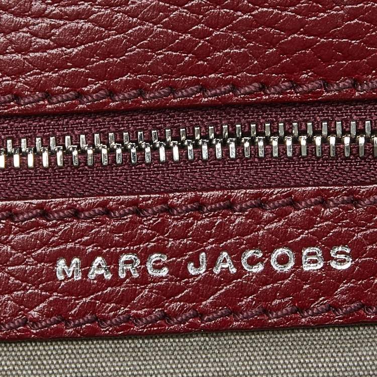 Pre Owned Marc Jacobs Burgundy Quilted Patent Leather Little Stam Shoulder Bag