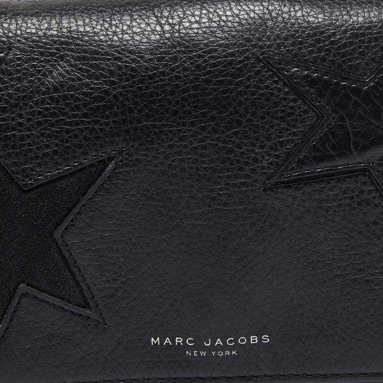 Pre Owned Marc Jacobs Black Star Patchwork Leather Clutch Bag