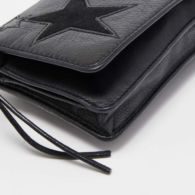 Pre Owned Marc Jacobs Black Star Patchwork Leather Clutch Bag