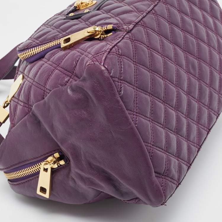 Pre Owned Marc Jacobs Purple Quilted Leather Spring Street Satchel