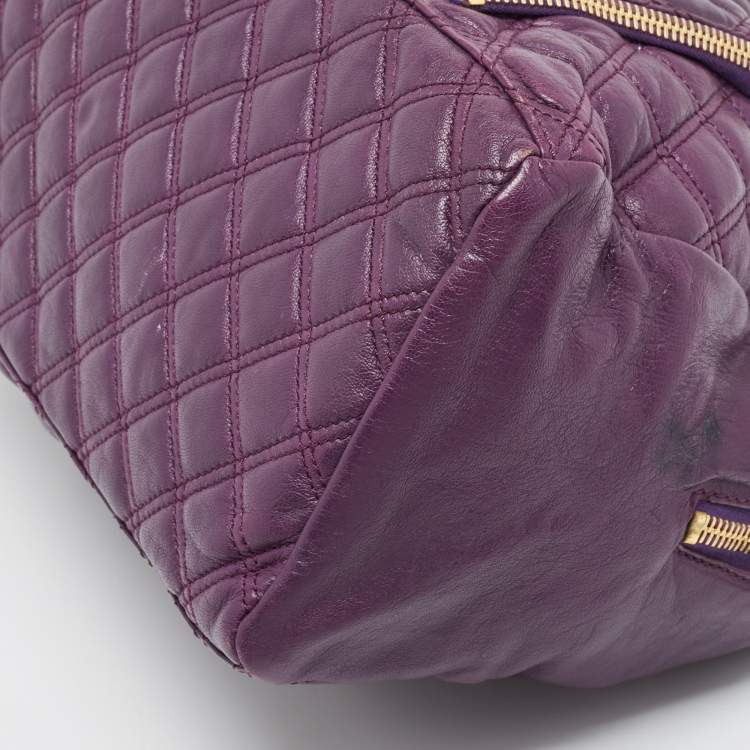 Pre Owned Marc Jacobs Purple Quilted Leather Spring Street Satchel