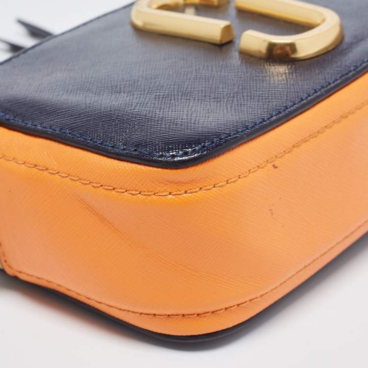 Pre Owned Marc Jacobs Tri Color Leather Snapshot Camera Crossbody Bag