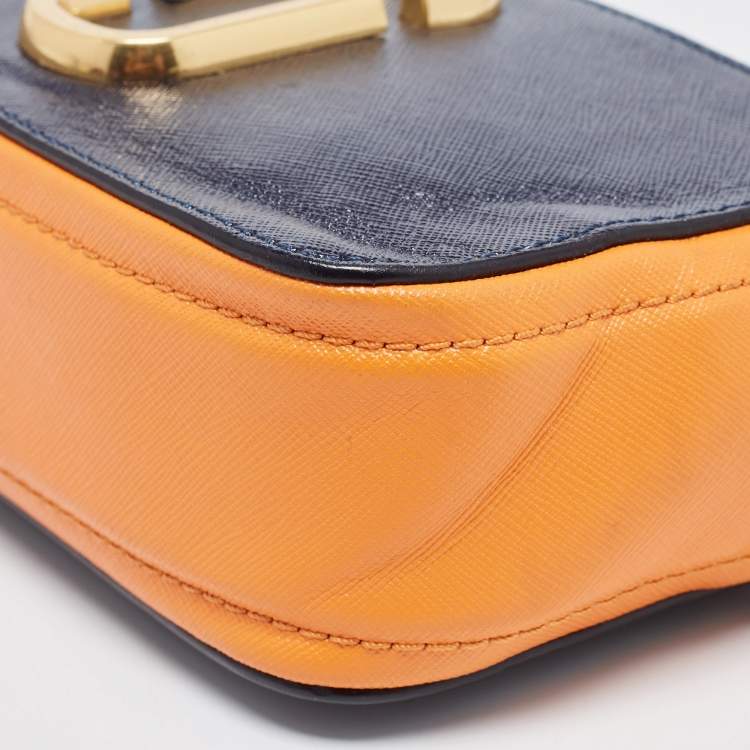 Pre Owned Marc Jacobs Tri Color Leather Snapshot Camera Crossbody Bag