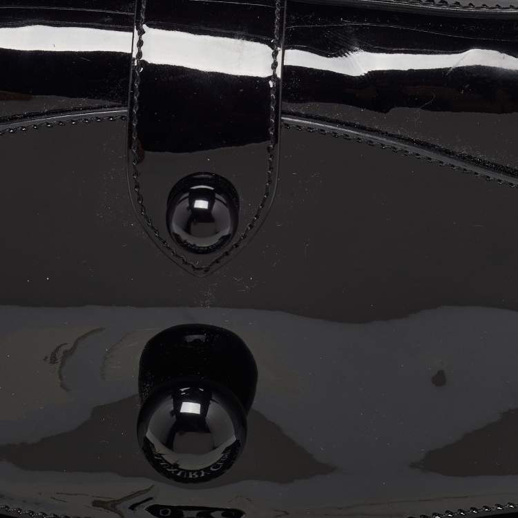Pre Owned Marc Jacobs Black Patent Leather Flap Top Handle Bag
