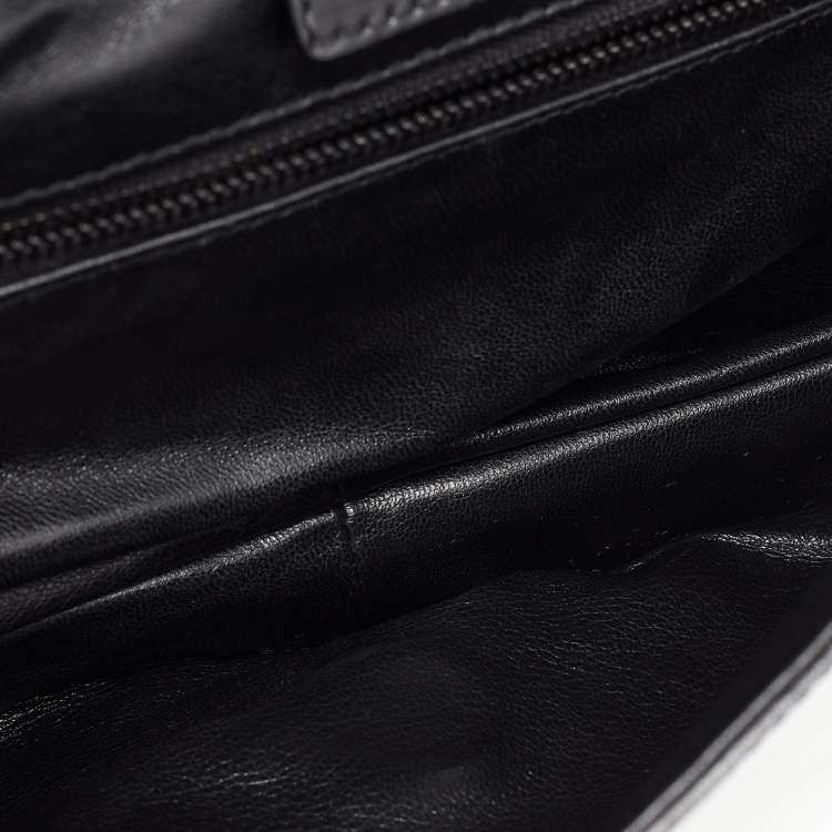 Pre Owned Marc Jacobs Black Patent Leather Flap Top Handle Bag
