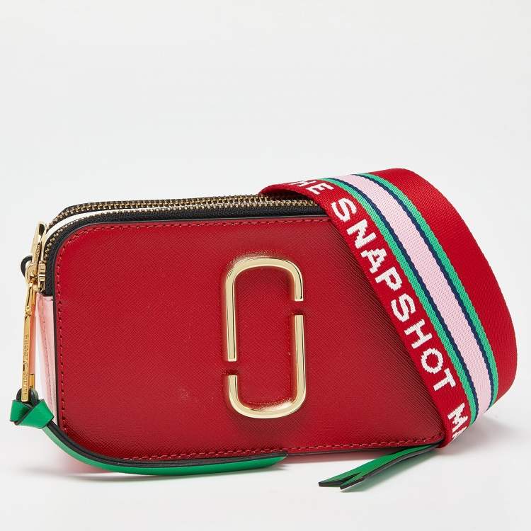 Pre Owned Marc Jacobs Tri Color Leather Snapshot Camera Crossbody Bag