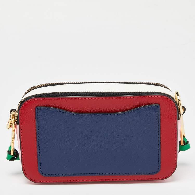 Pre Owned Marc Jacobs Tri Color Leather Snapshot Camera Crossbody Bag