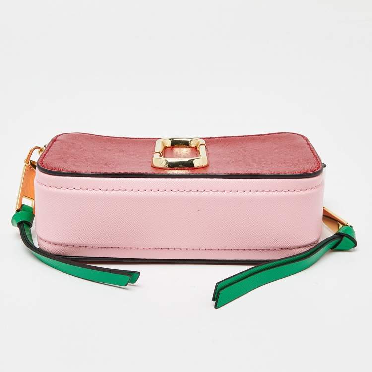 Pre Owned Marc Jacobs Tri Color Leather Snapshot Camera Crossbody Bag