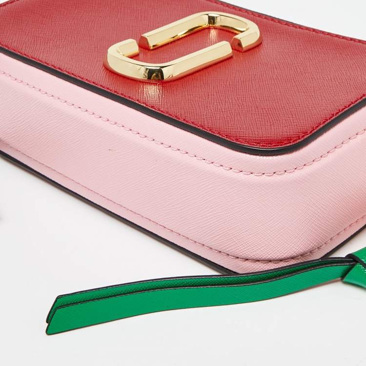 Pre Owned Marc Jacobs Tri Color Leather Snapshot Camera Crossbody Bag
