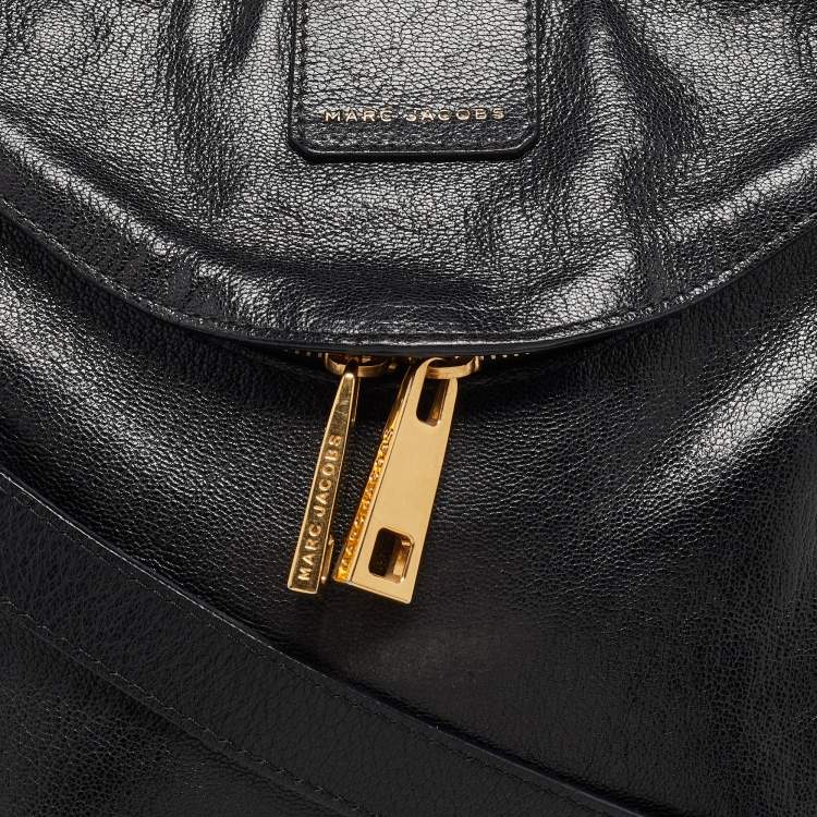 مملوكة مسبقًا Marc Jacobs Black Leather Wellington Fulton Satchel 