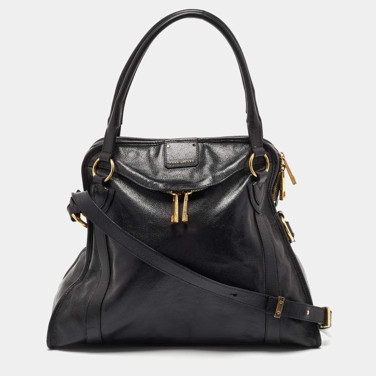 Marc Jacobs Black Leather Wellington Fulton Satchel Marc Jacobs TLC