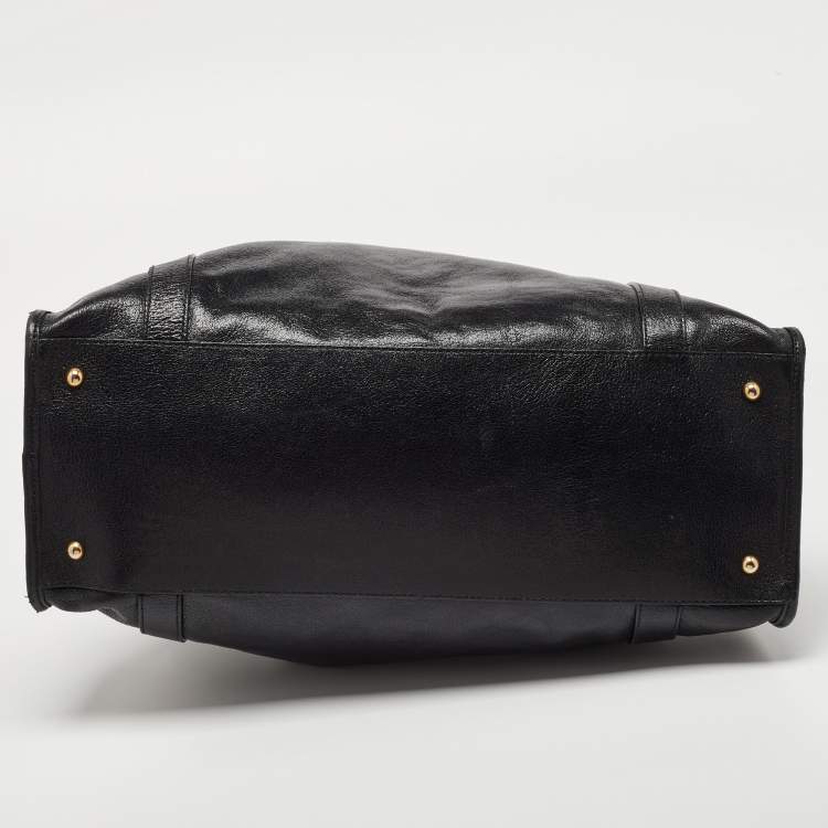 مملوكة مسبقًا Marc Jacobs Black Leather Wellington Fulton Satchel 